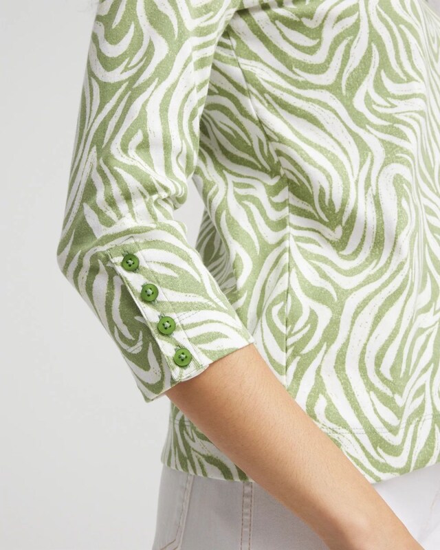 Pima Button Sleeve Tee - image 4
